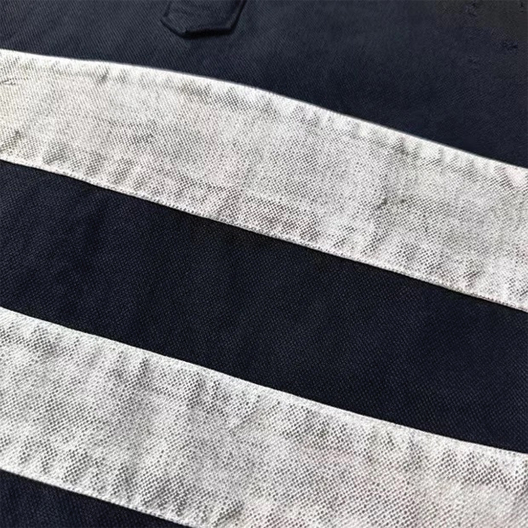 destroyed striped polo shirt