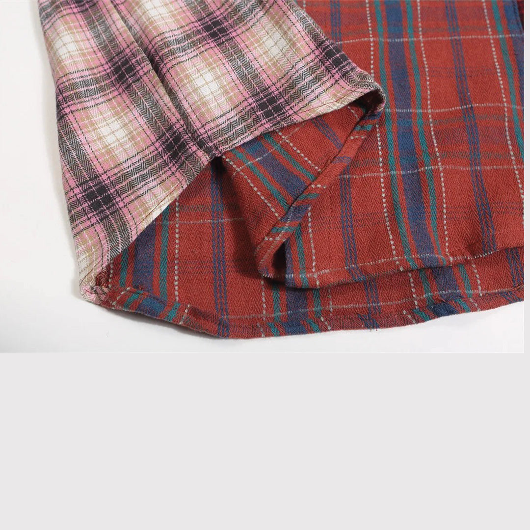 blood plum plaid shirt