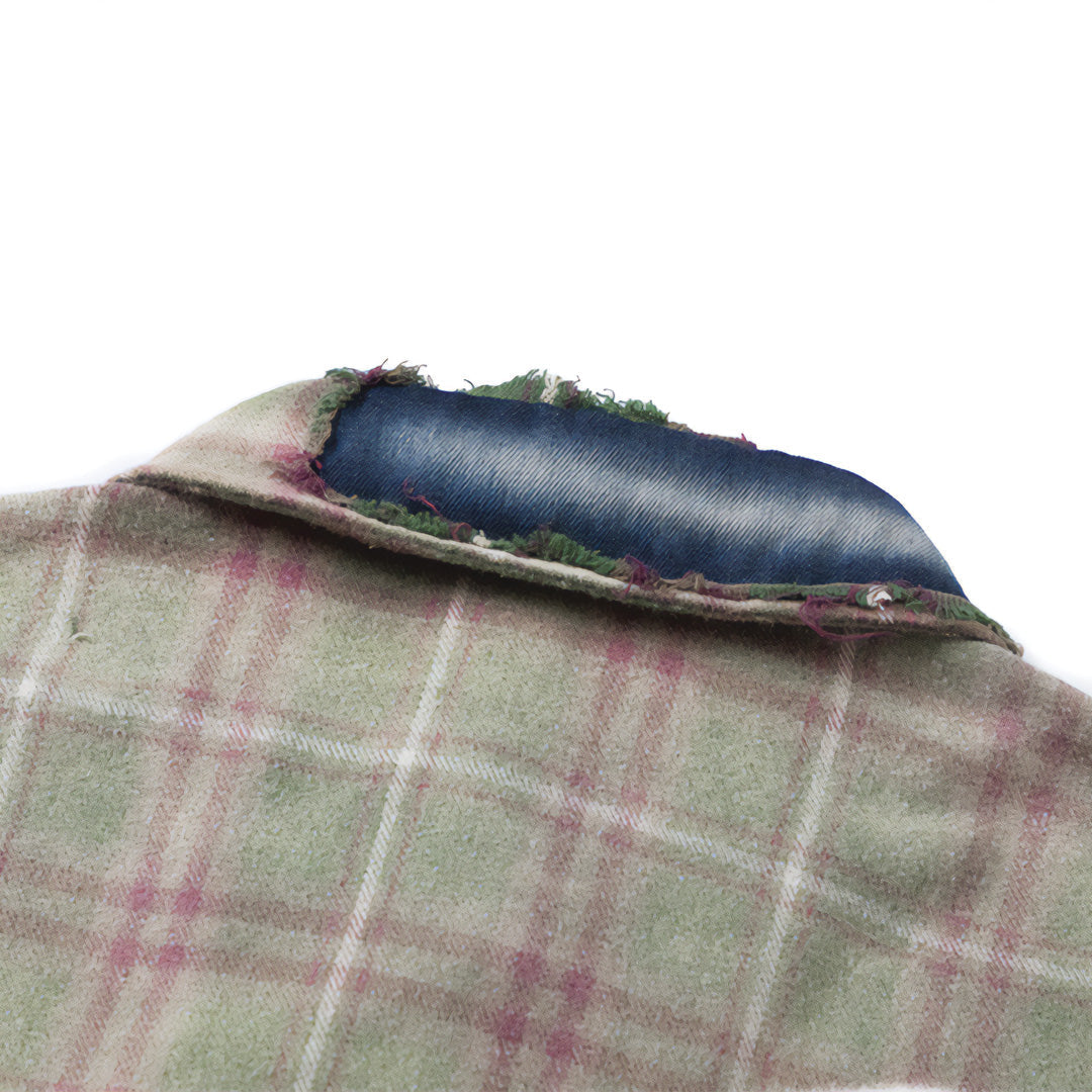 vintage denim plaid shirt