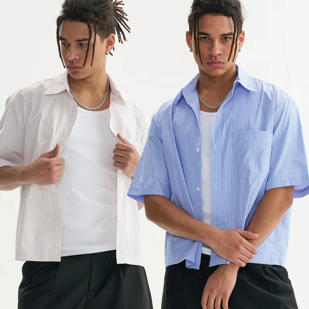 midtown stripe short sleeve