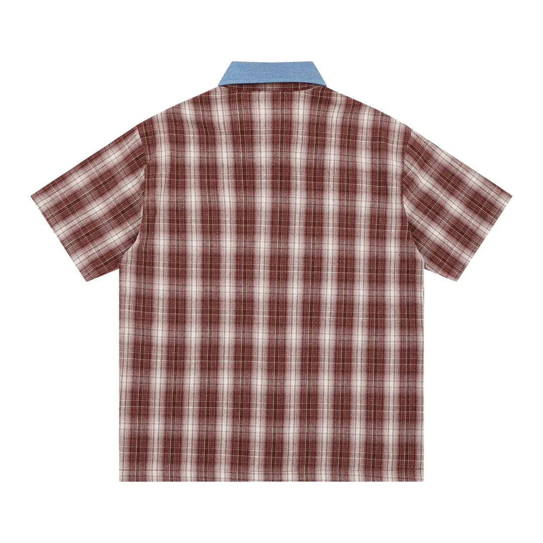 side note plaid shirt