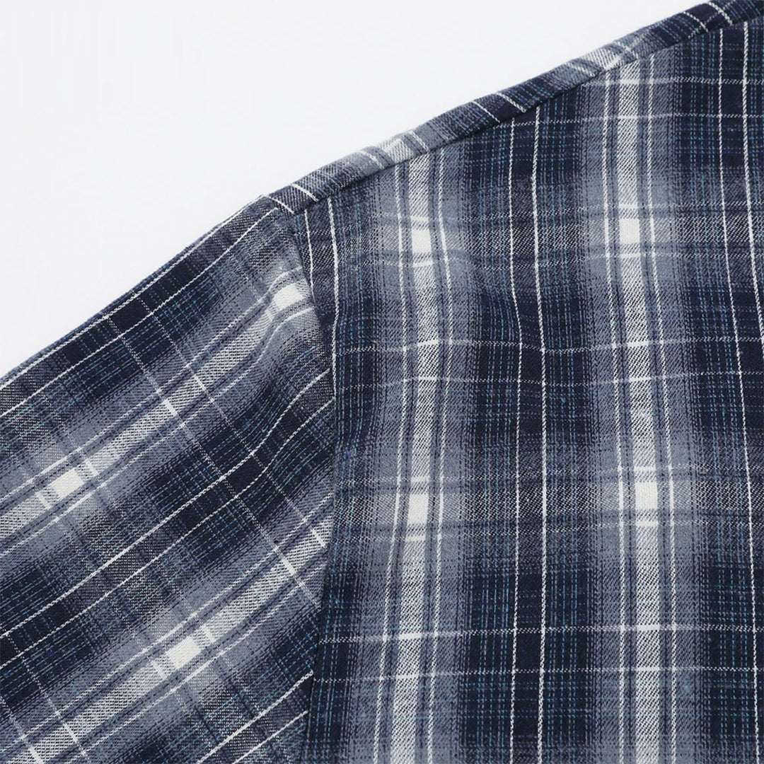 side note plaid shirt