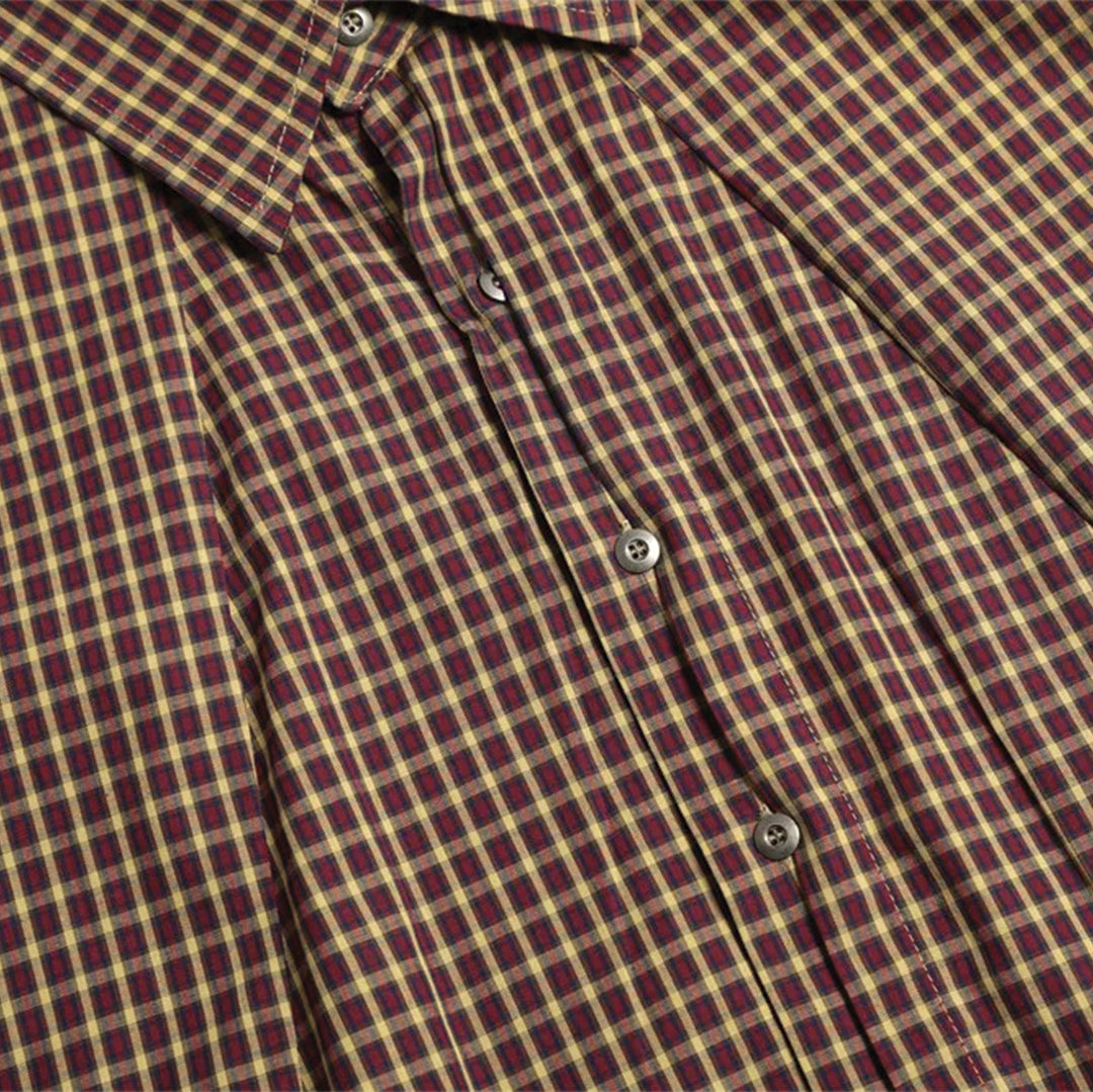 red clay plaid short sleeve