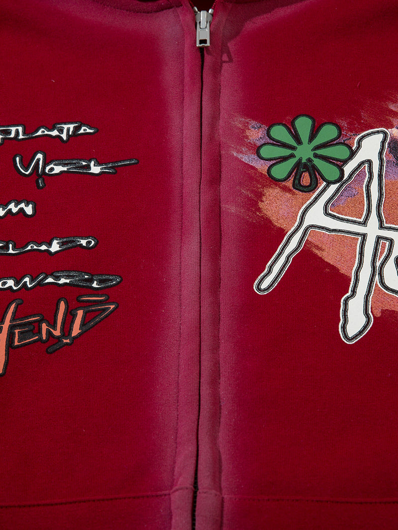 dark cartel crimson vibe hoodie