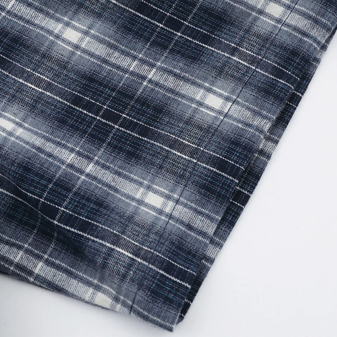 side note plaid shirt