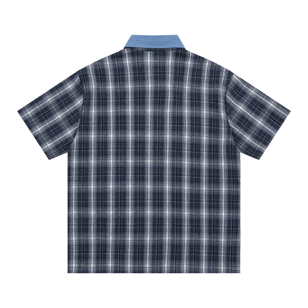 side note plaid shirt