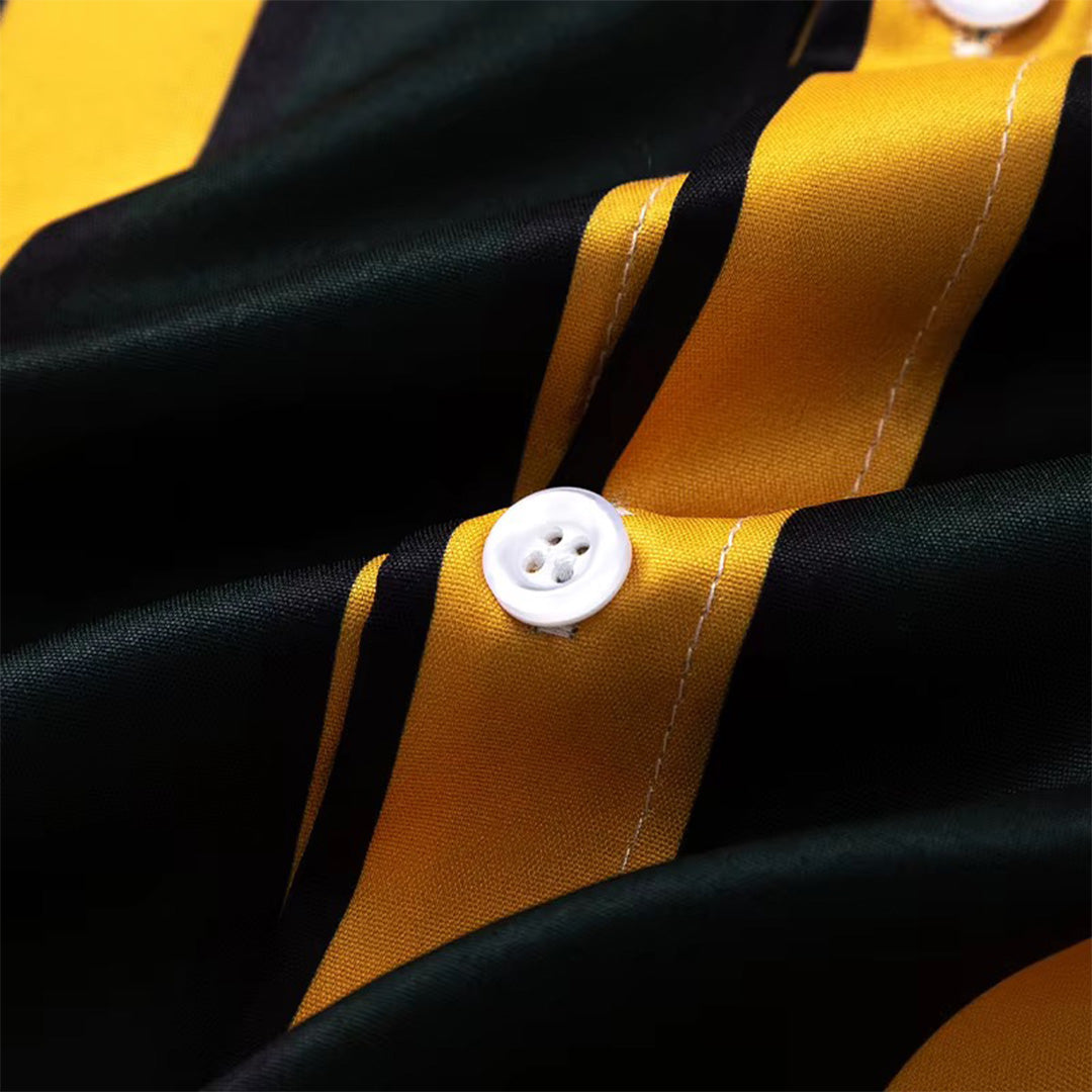 honey & black bowling shirt