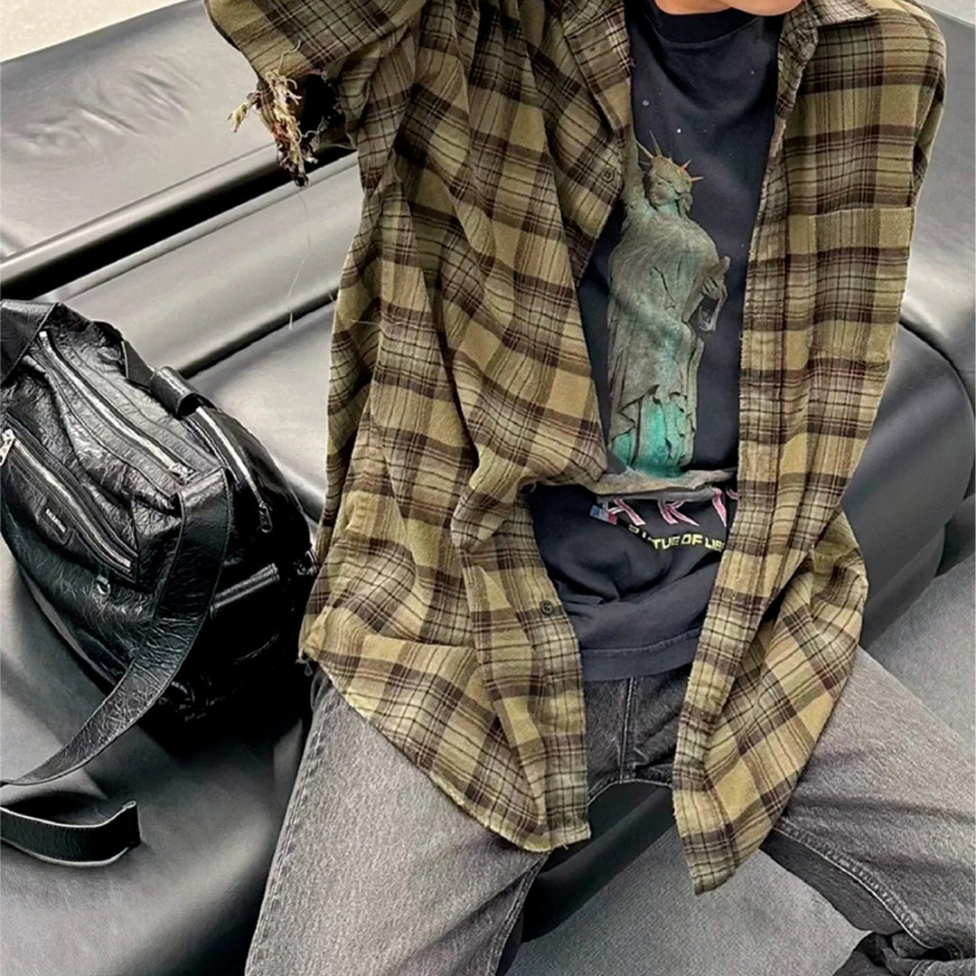 rebel sage plaid shirt