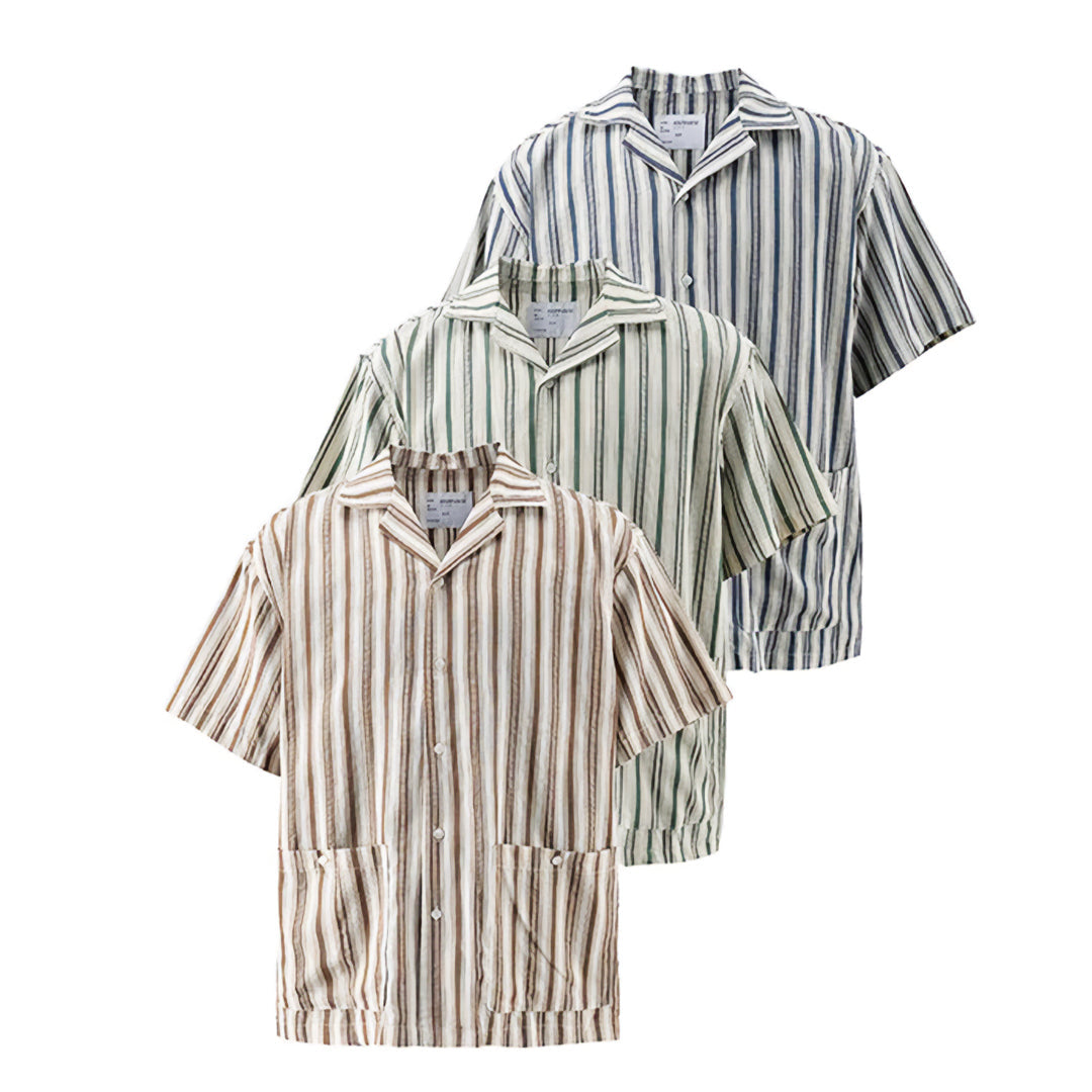 coastal stripes camp collar