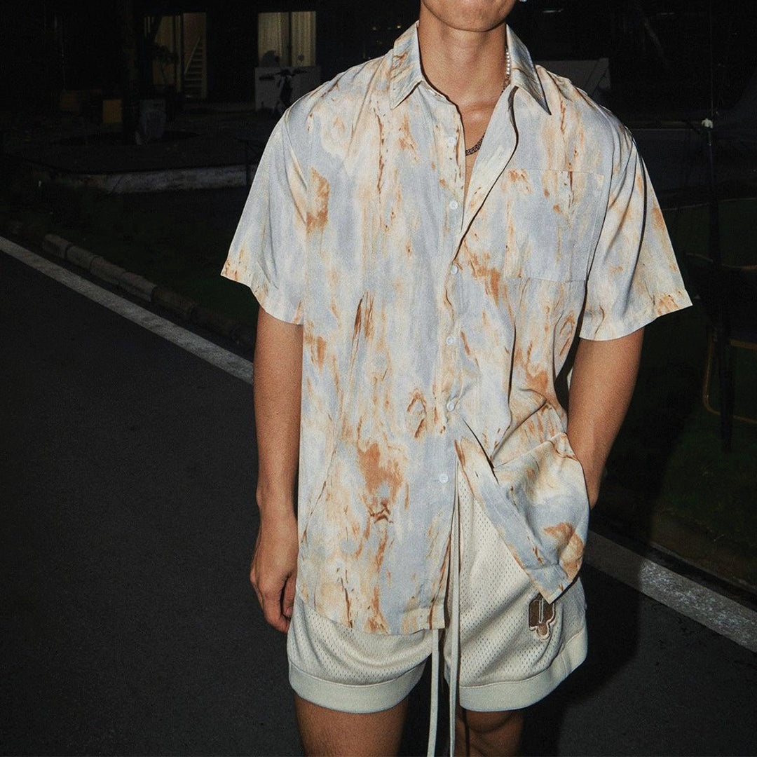 marbled lavender shirt