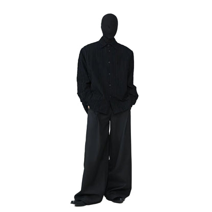 Black Fray Stitch Shirt