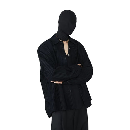 Black Fray Stitch Shirt