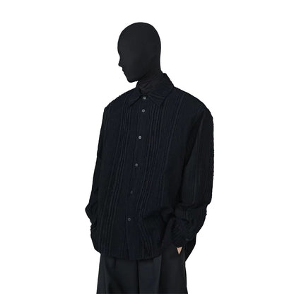 Black Fray Stitch Shirt