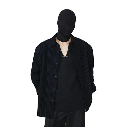 Black Fray Stitch Shirt