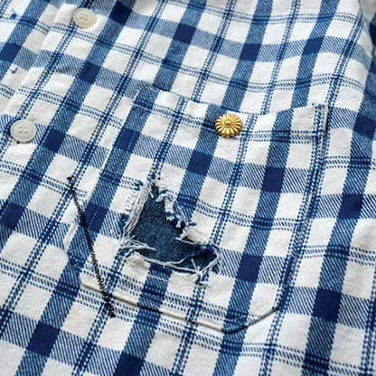 Plaid Denim Clash Shirt