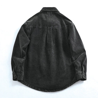 Washed Black Denim Shirt