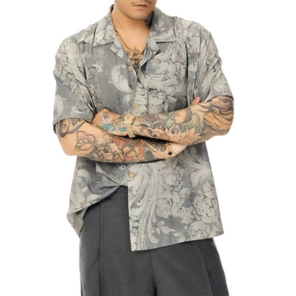 Faded Floral Camp Shirt