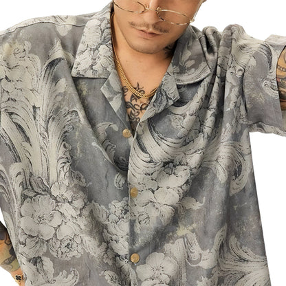 Faded Floral Camp Shirt