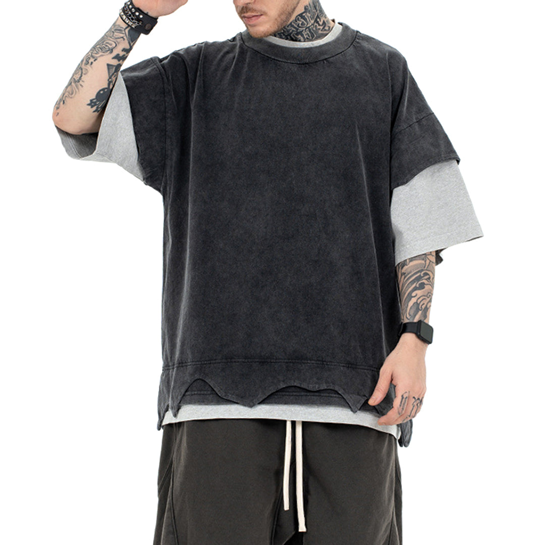 distressed layered t-shirt