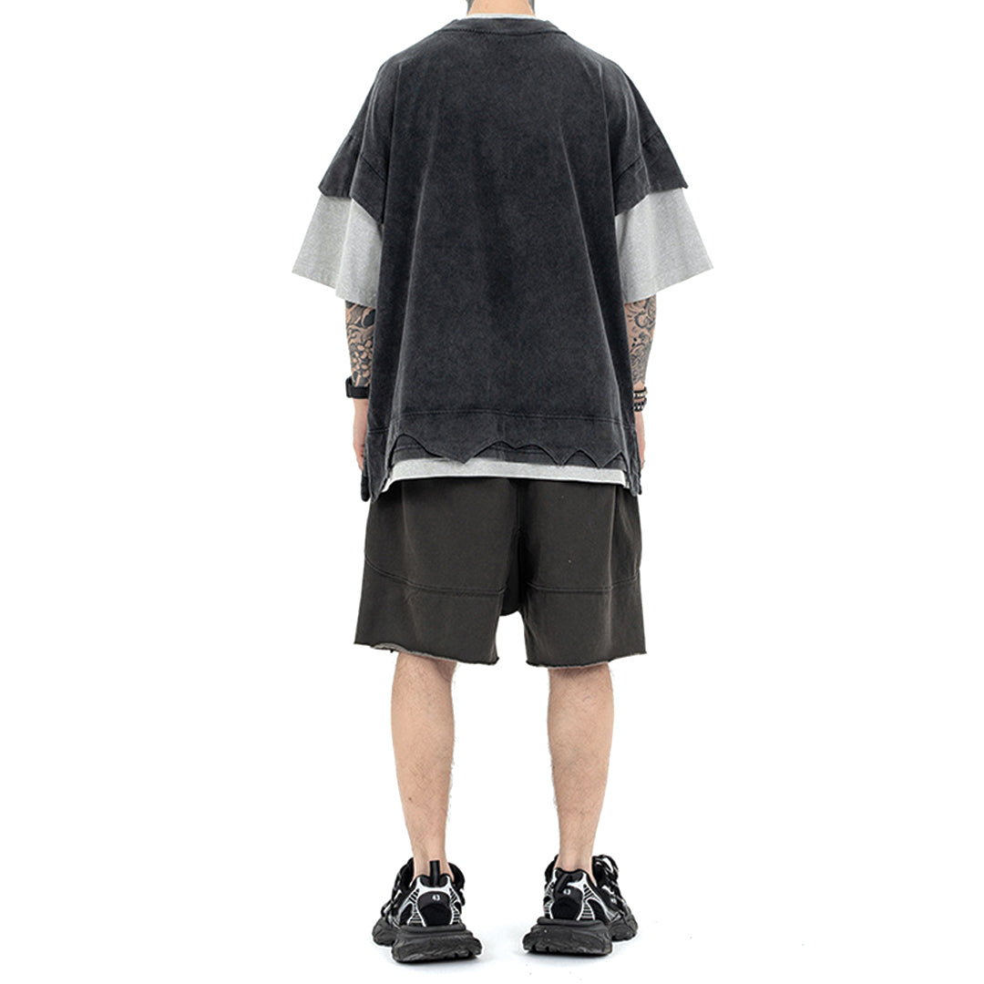 distressed layered t-shirt
