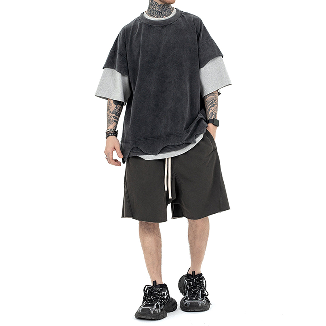 distressed layered t-shirt