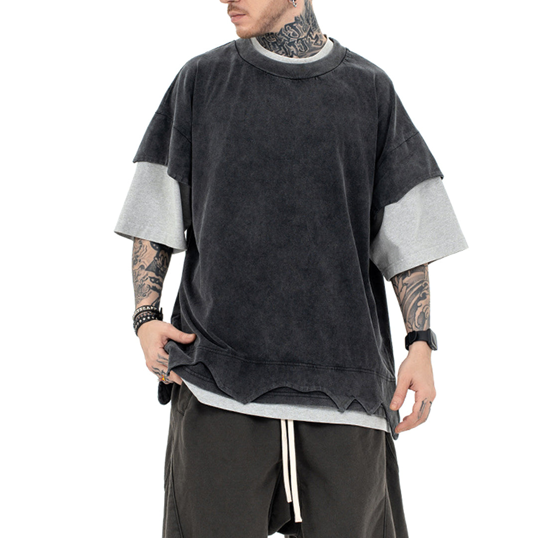 distressed layered t-shirt