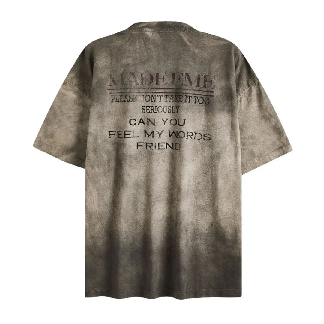 feel my words distressed t-shirt