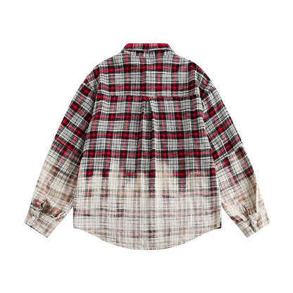 Twisted Gradient Plaid Shirt