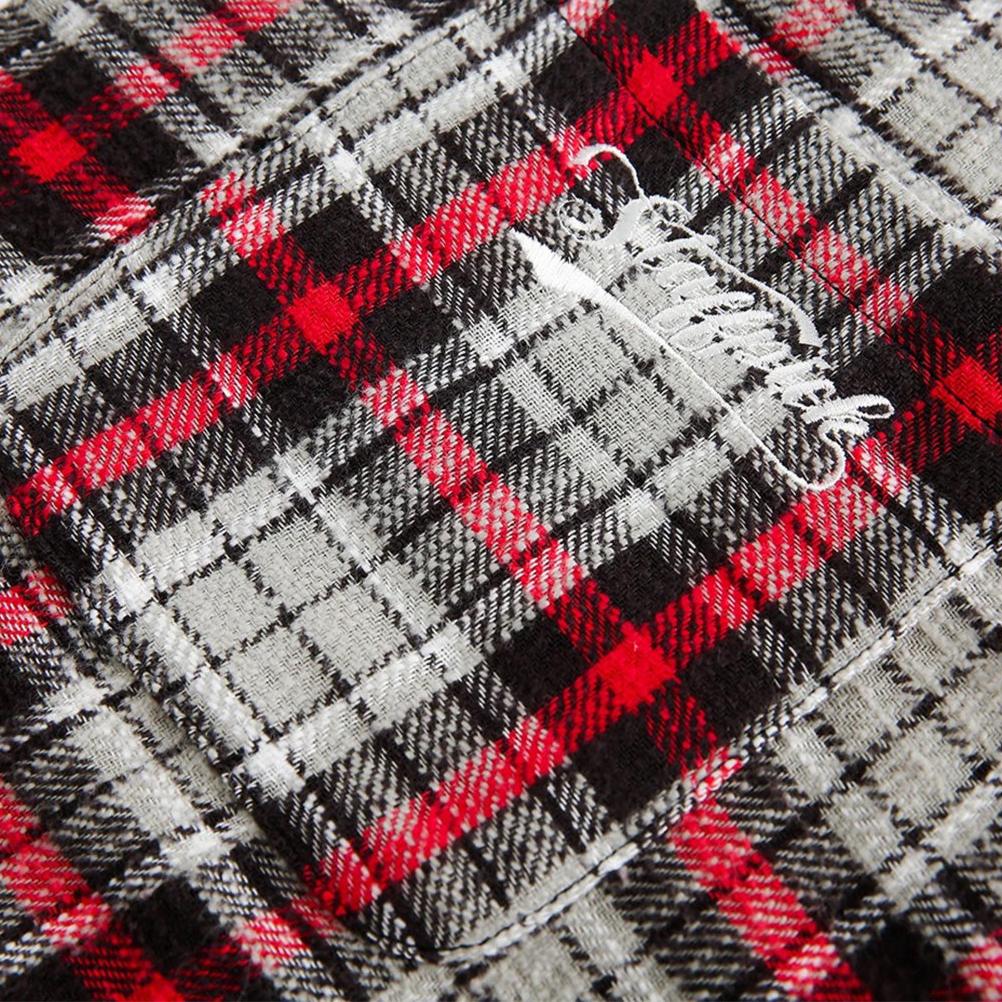 twisted gradient plaid shirt