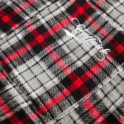 Twisted Gradient Plaid Shirt