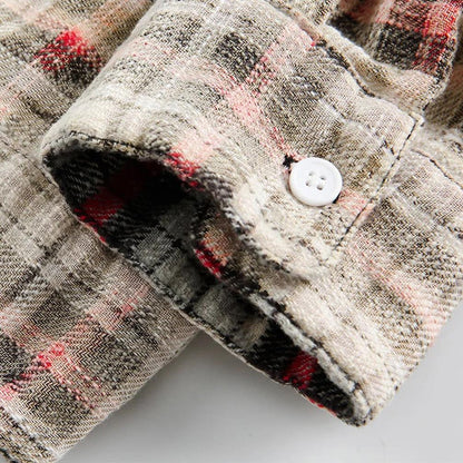 Twisted Gradient Plaid Shirt