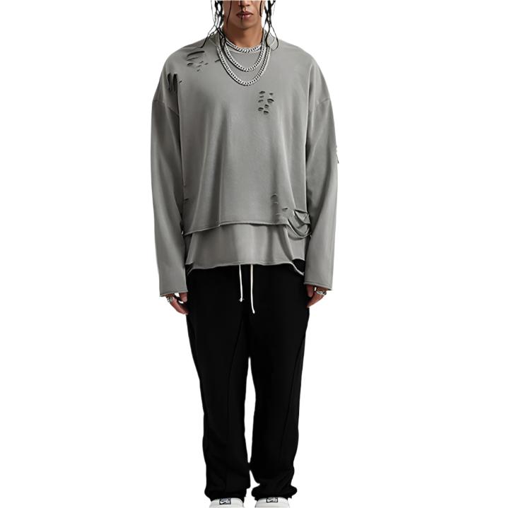 destroyed longsleeve t-shirt