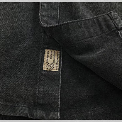 Washed Black Denim Shirt