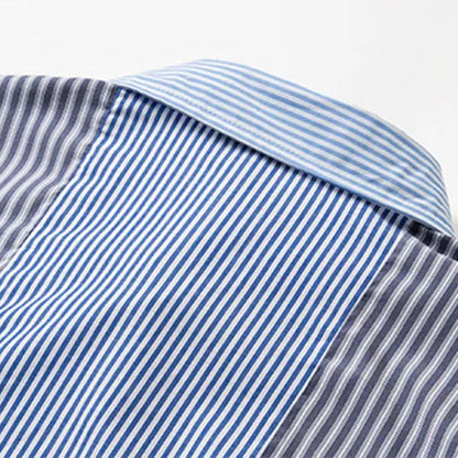 Indigo Striped Collared Shirt