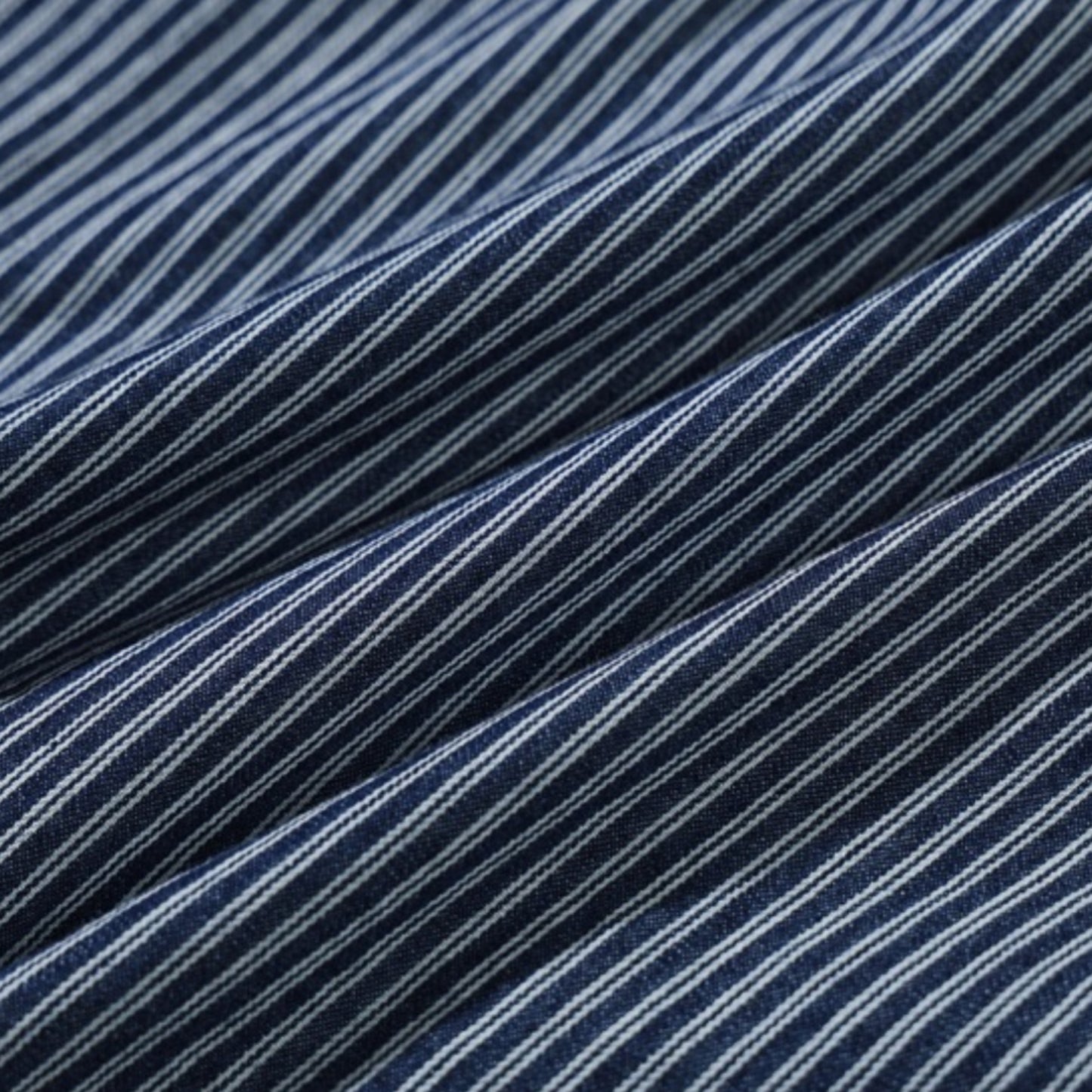 striped cargo denim shirt