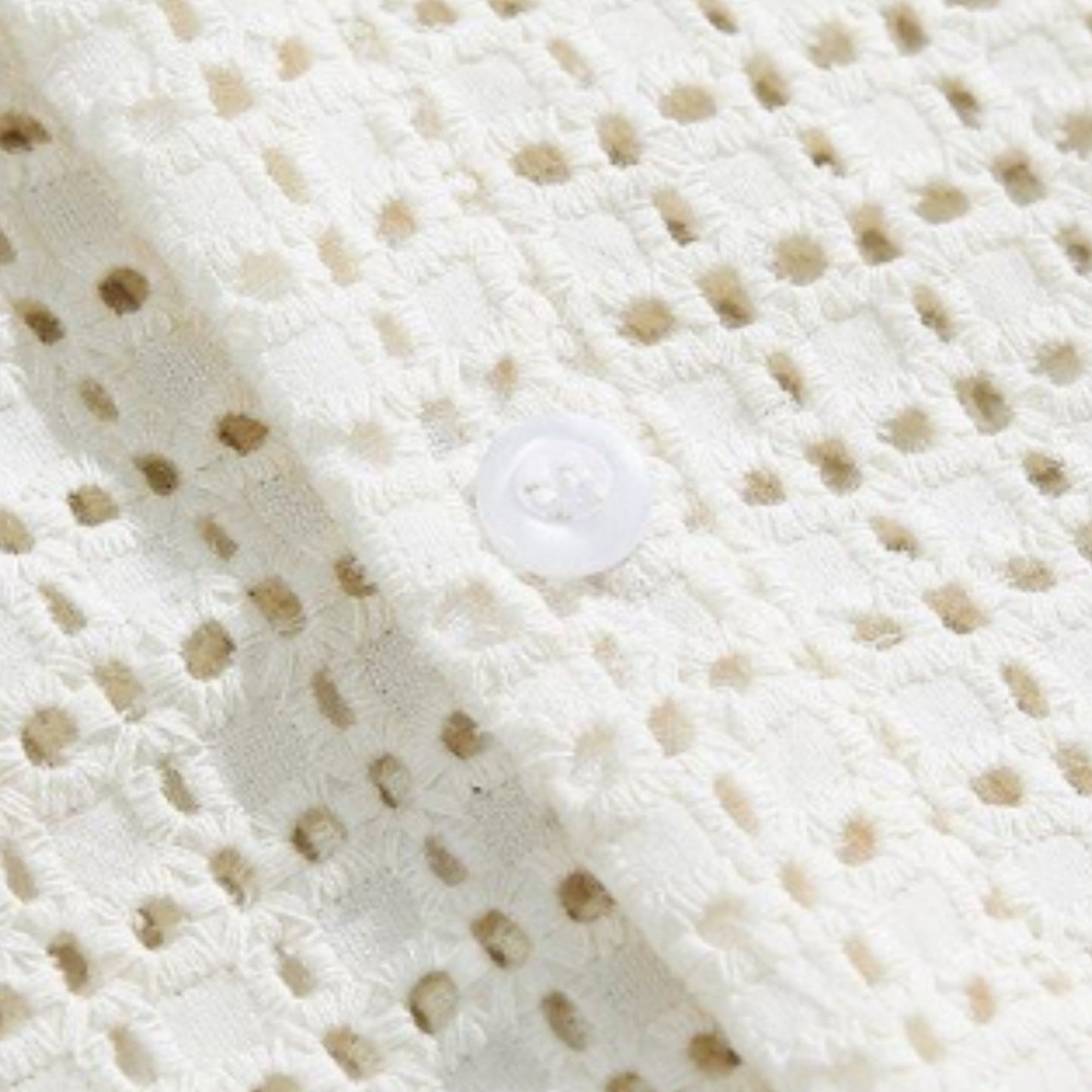 collarless cotton weave shirt