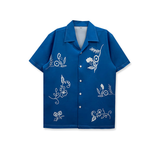 Retro Flower Bowling Shirt