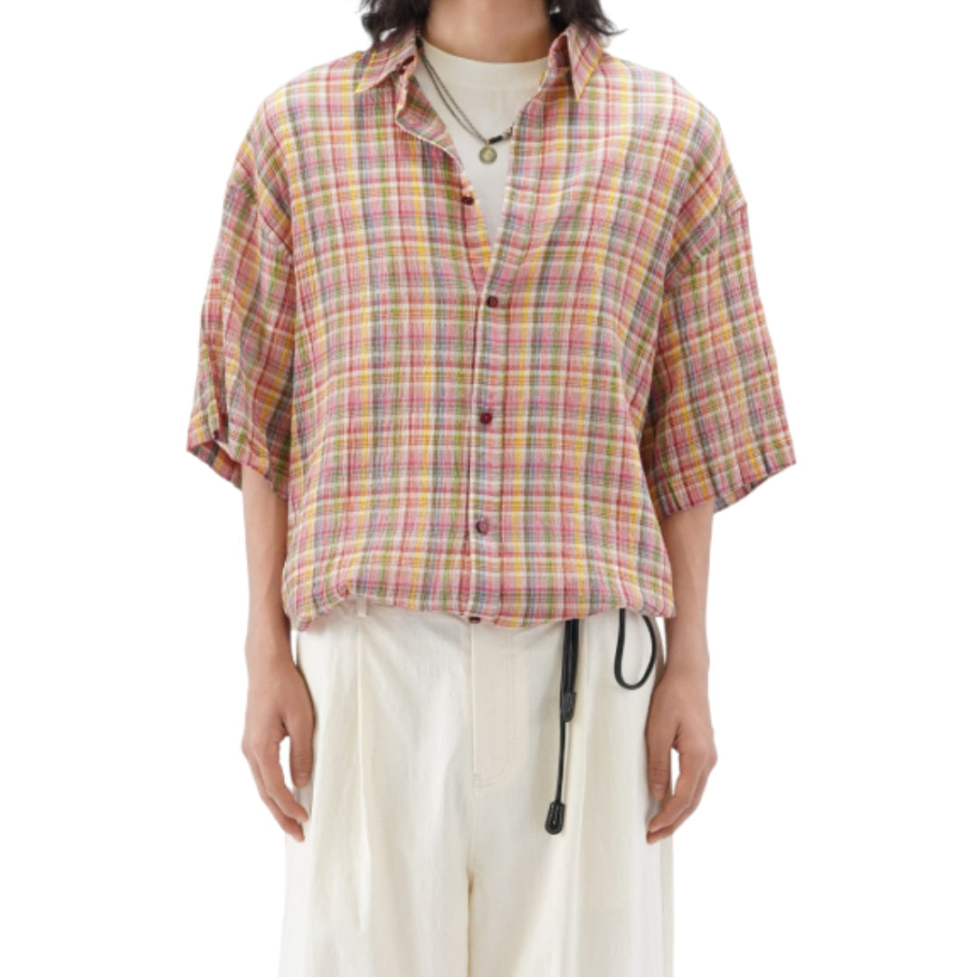 rose mint plaid shirt