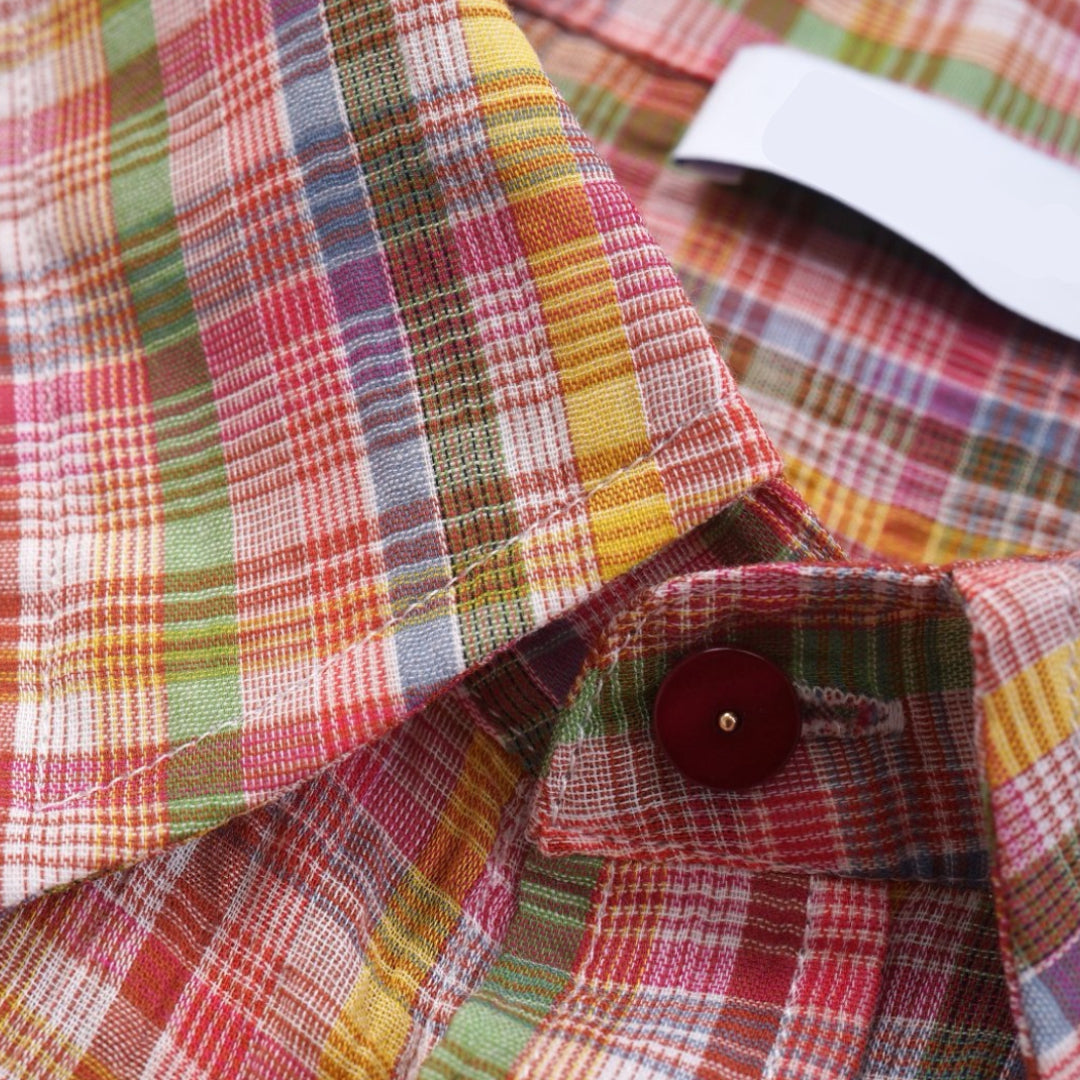 rose mint plaid shirt