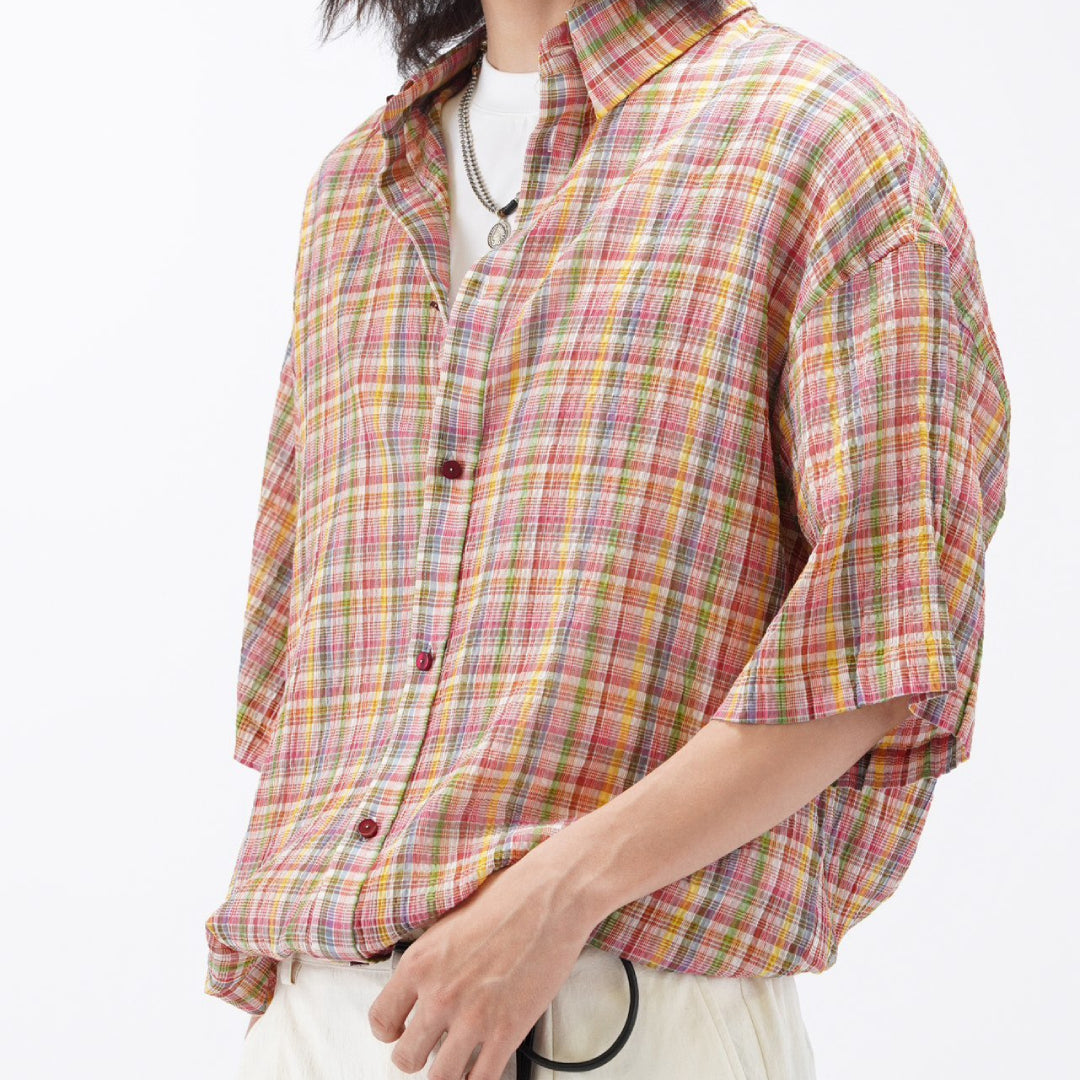 rose mint plaid shirt