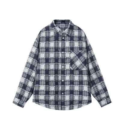 Knot Knit Plaid Overshirt