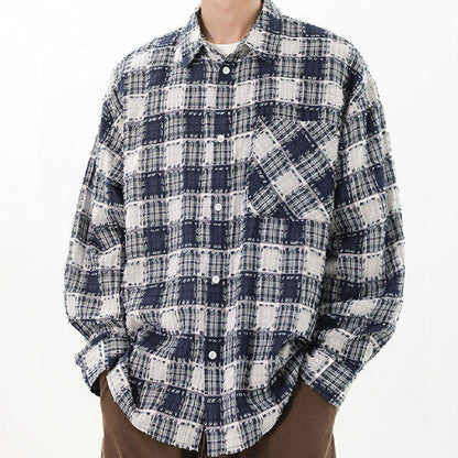 Knot Knit Plaid Overshirt