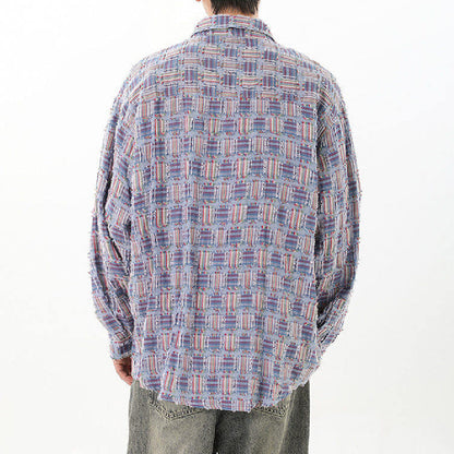 Knot Knit Plaid Overshirt