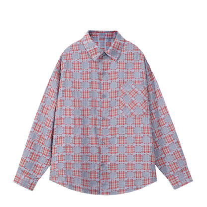 Knot Knit Plaid Overshirt