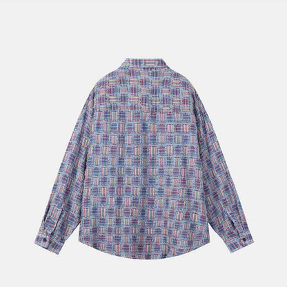 Knot Knit Plaid Overshirt