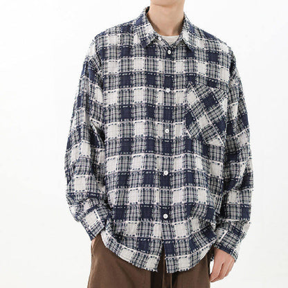 Knot Knit Plaid Overshirt