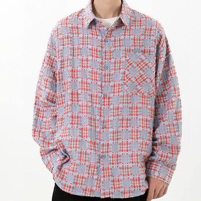 Knot Knit Plaid Overshirt