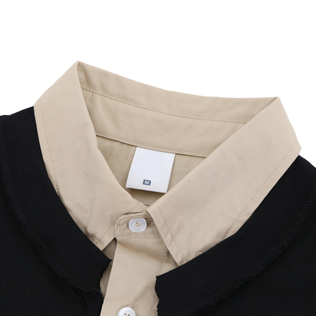 duo tone polo shirt