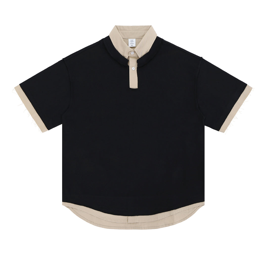 duo tone polo shirt