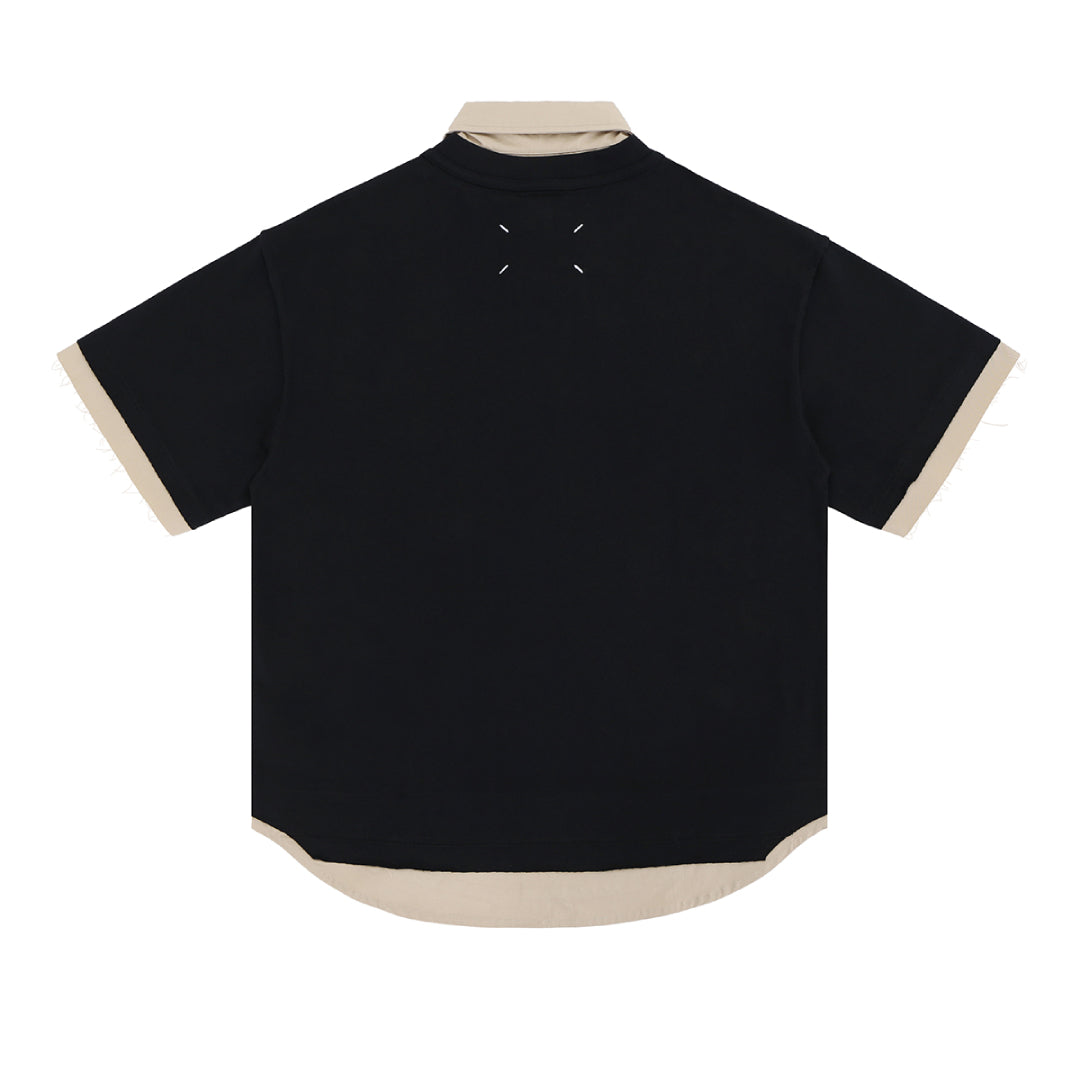 duo tone polo shirt